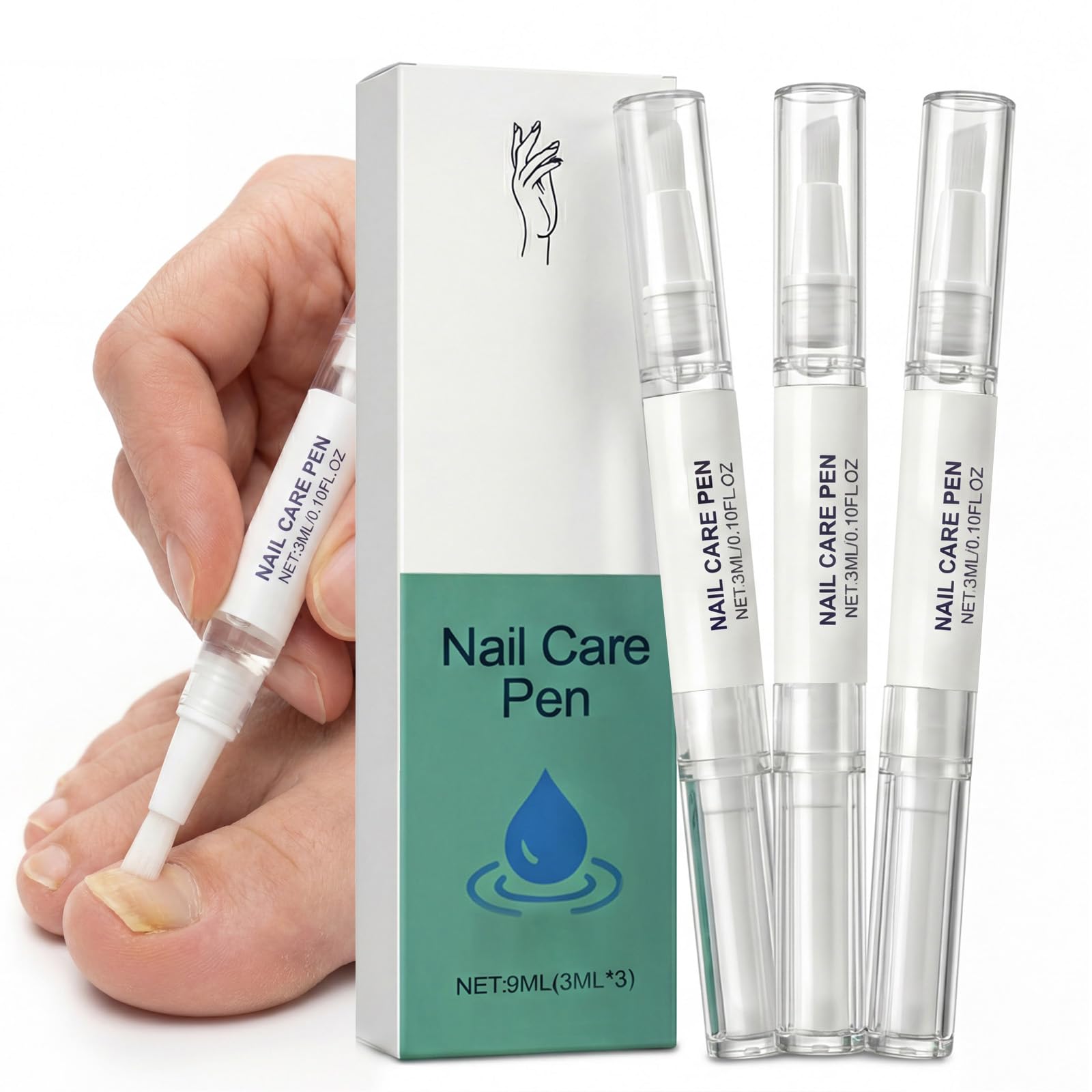 3PCS Nail Care Pen - Professional Nail Care for Improving the Look of Discolored or Damaged Nails, 3 * 3ML
