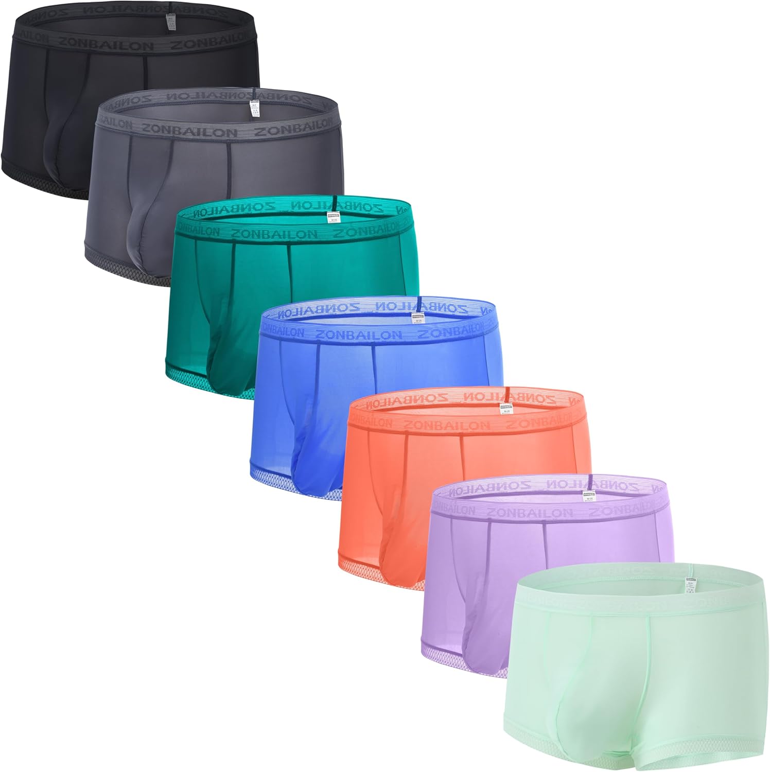 JINSHI Ice Silk Mens Sexy Underwear For Straight Men See Through Boxers Ultra Thin Sheer Trunk Bulge Pouch Boxer Briefs