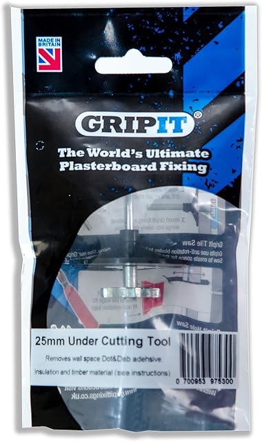 GripIt 25mm Plasterboard Undercutting Tool Suitable for Blue Gripits (25mm)