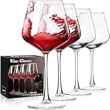 PARACITY Wine Glasses Set of 4, Hand Blown White and Red Wine Glasses, Burgundy Wine Glass, Christmas Gifts, 16oz Red Wine Glasses for Women, Men, Wedding and Birthday