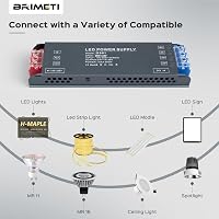 BRIMETI LED Transzformátor 12V 100W - Kompakt Tápegység 8,3A, AC 230V-DC 12V Átalakító Szalaghoz, Lámpához, Kültéri Világításhoz, Túlmeleged 6