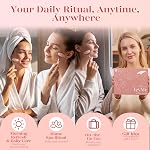 BAIMEI IcyMe Rose Quartz Roller & Gua Sha Set, Cooling Face Roller for Depuffing & Lymphatic Massage, Sculpting Tool for Face, Eyes & Neck, Smooth Skincare Gift for Women and Men
