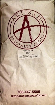 Artisan Specialty "00" Pizza Flour, All Natural - 25 Lb Bag - Premium High Gluten Flour for Neapolitan Pizza, Wood Fired & Electric Ovens
