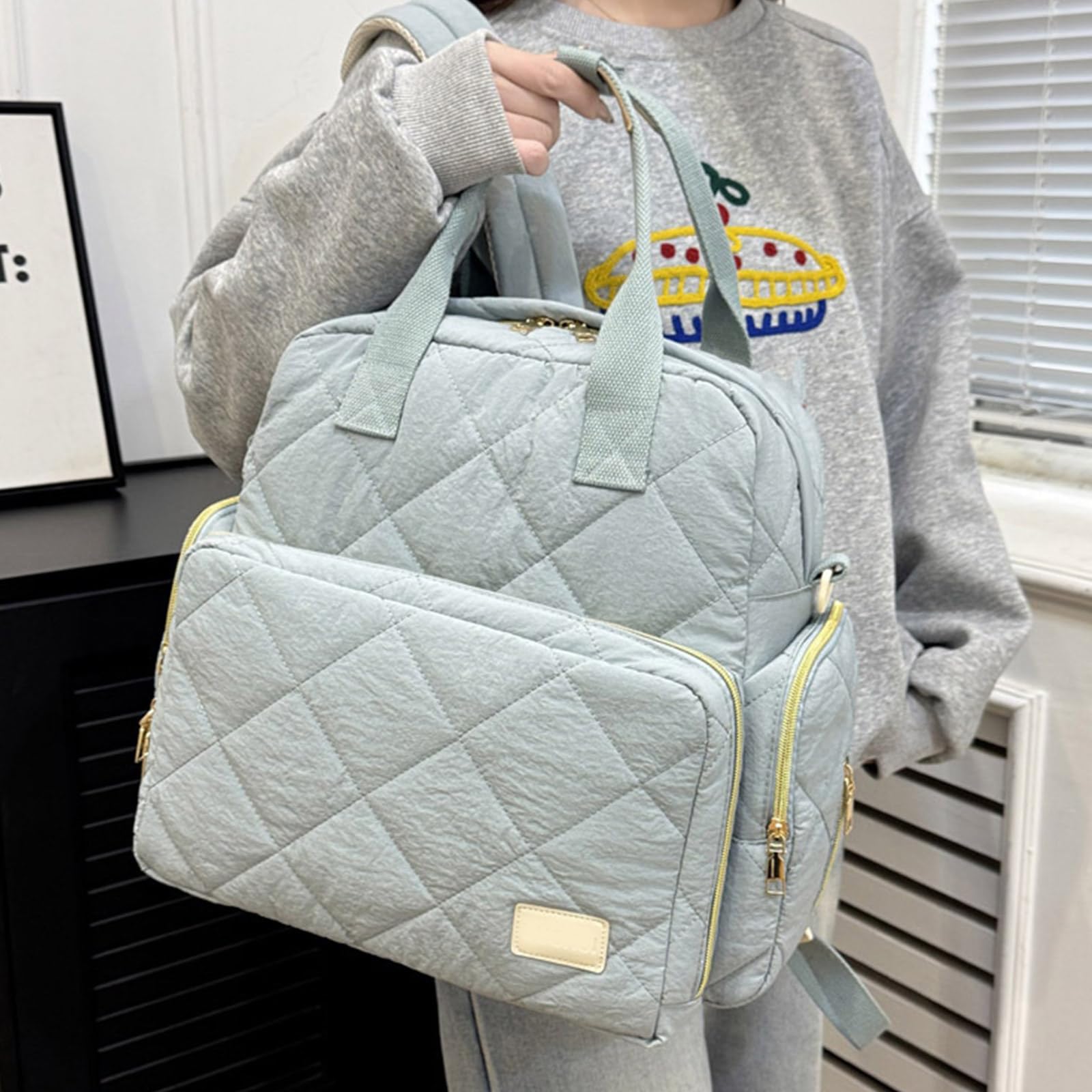 Sac à langer résistant à l'usure, grande capacité, sac de maternité, résistant aux éclaboussures, plusieurs compartiments, sac à main, sac à dos, séparation humide et sèche
