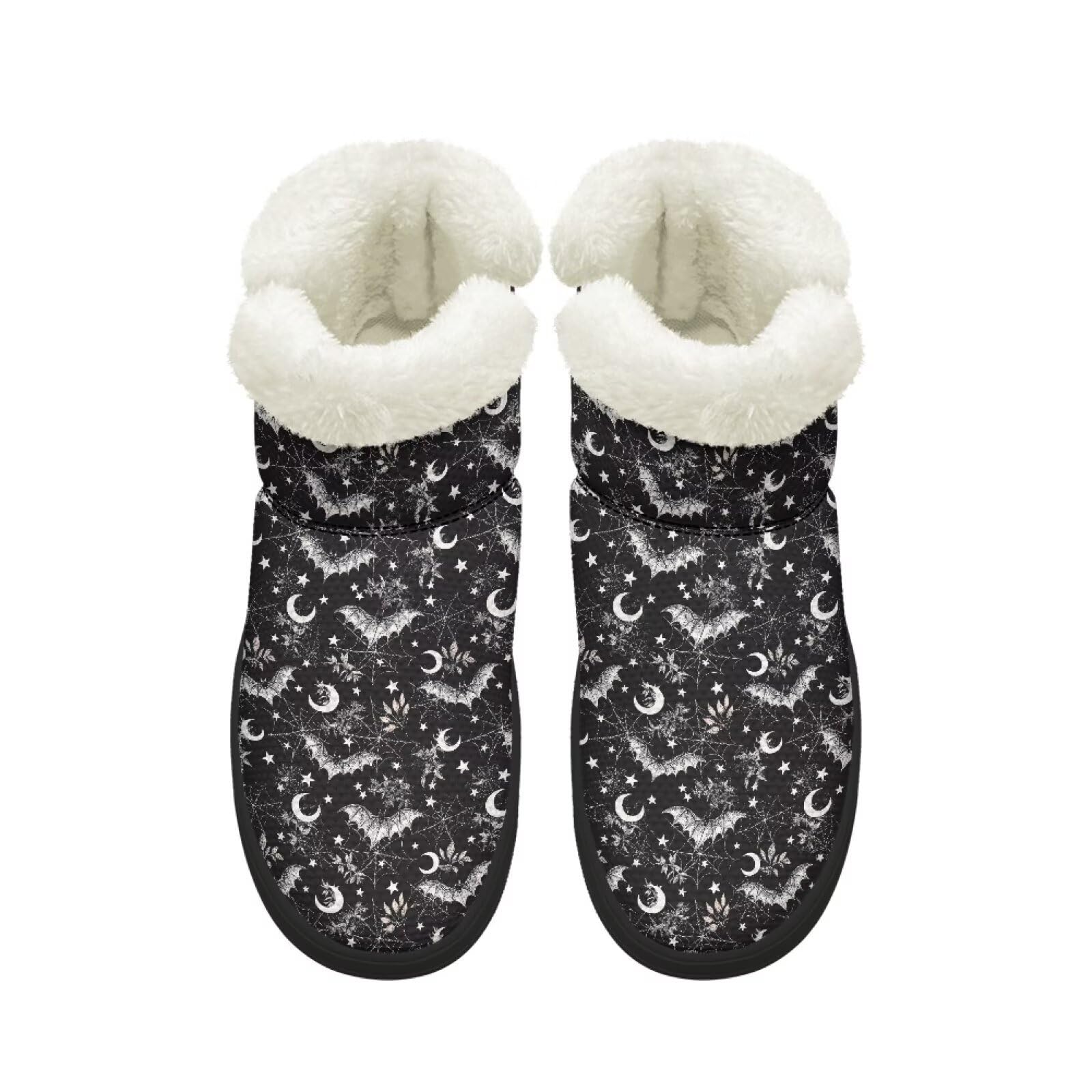Mini Snow Boots for Women Anti-Slip Fur Fleece Lined Warm Ankle Boots Winter Shoes Indoor Outdoor US Size