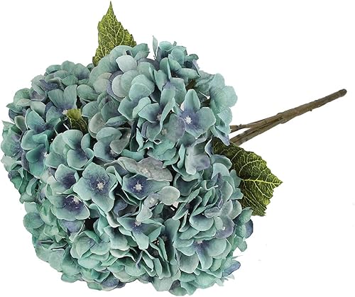 Miniatura 3 de 2 Ramos de Flores Artificiales de Seda Hortensias Arreglos de Flores Artificiales Ramos de Boda Decoraciones Florales de Plástico para Hogar,