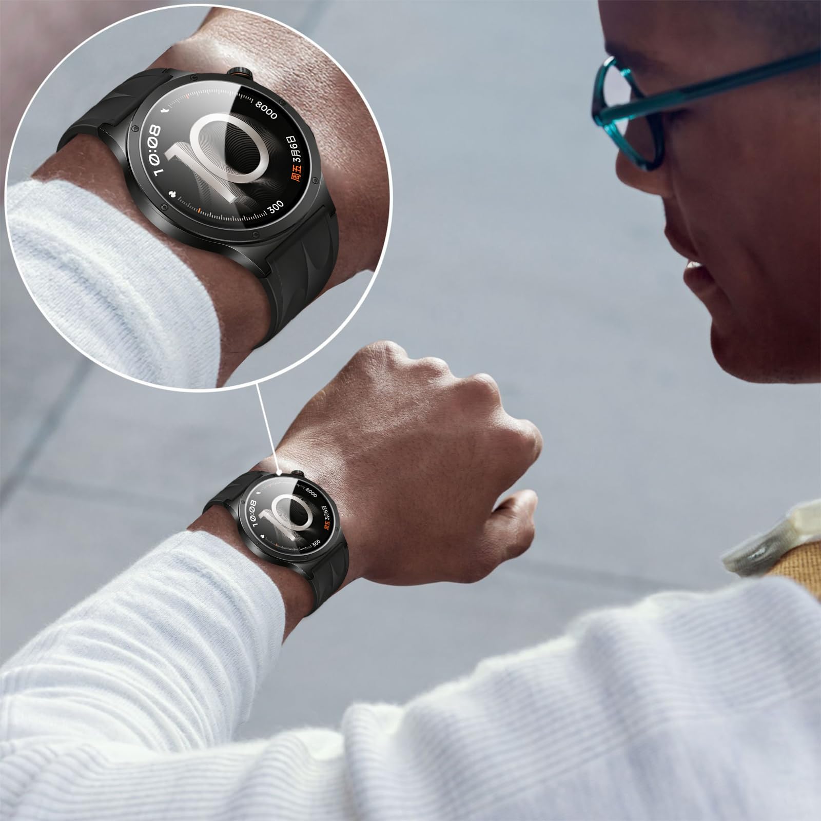 ivoler Zestaw 4 folii ochronnych ze szkła hartowanego do Oppo Watch X3 / OnePlus Watch 4, bardzo wytrzymałe szkło 9H, odporne na zarysowania, HD przezroczyste, bez pęcherzyków powietrza