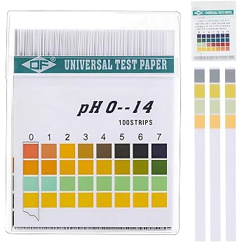 pH Test Paper 100 Sheets Lithomas Test Paper 0.5 Precision pH Test Strips Acid Testing Paper