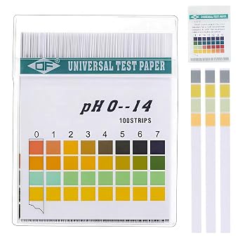 pH Test Paper 100 Sheets Lithomas Test Paper 0.5 Precision pH Test Strips Acid Testing Paper