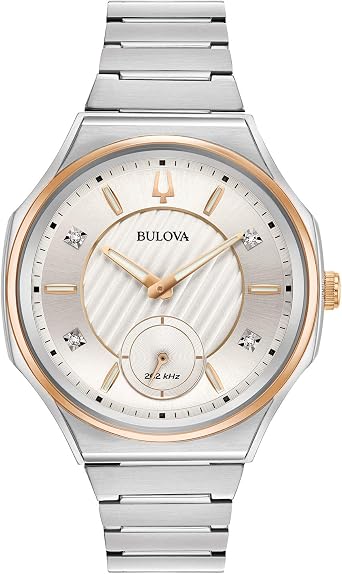 Bulova Curv Orologio da donna in acciaio inox, bicolore (modello: 98P182) :  Amazon.it: Orologi