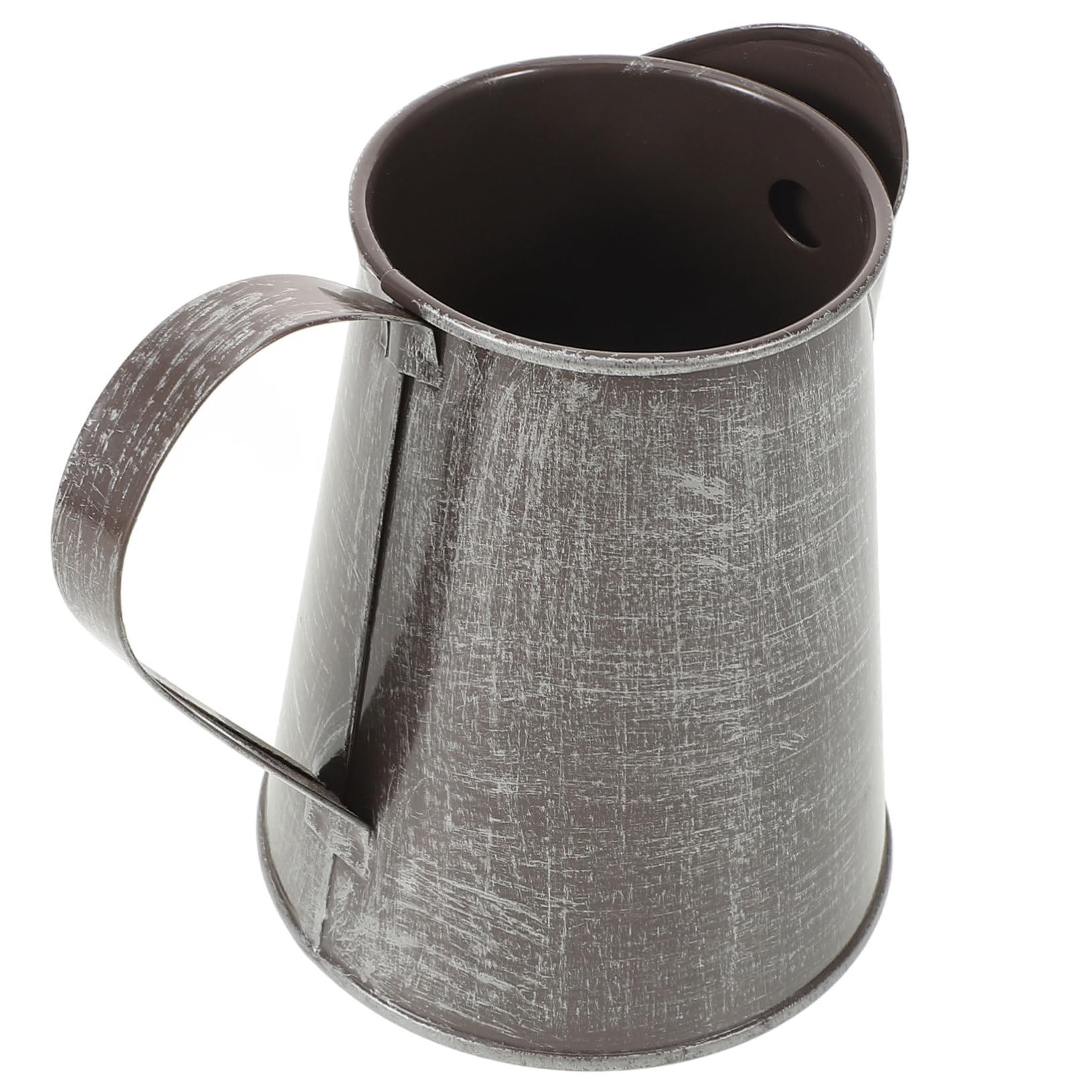 HEALLILY Rustic Vintage Pitcher Vase Iron Flower Pot Farmhouse Decor Flower Arrangement Holder