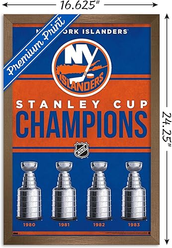 Miniatura 77 de Trends International NHL New York Islanders - Champions 23 Wall Poster, 34L x 22.4W, Mahogany Framed Version
