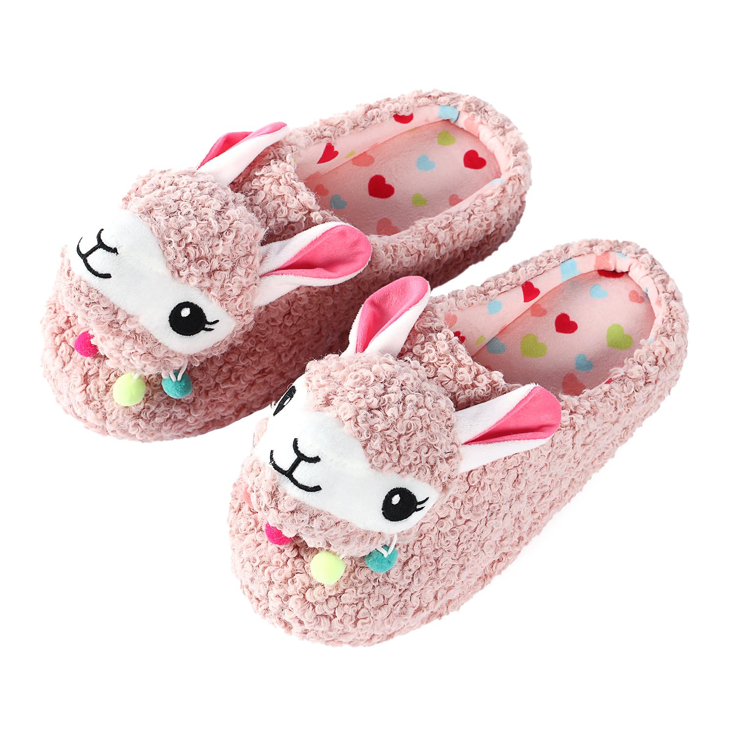 Alpaca Slippers for Women and Teen Girls, Cozy Llama House Shoes