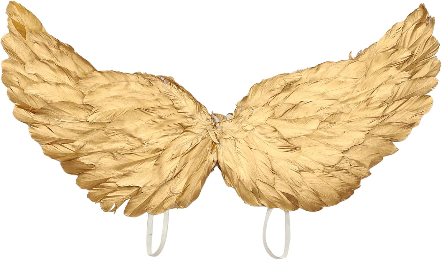 iiniim Women Girls Feather Wing Angel Wings Halloween Costume Wings for Christmas Photography Props Gold Medium