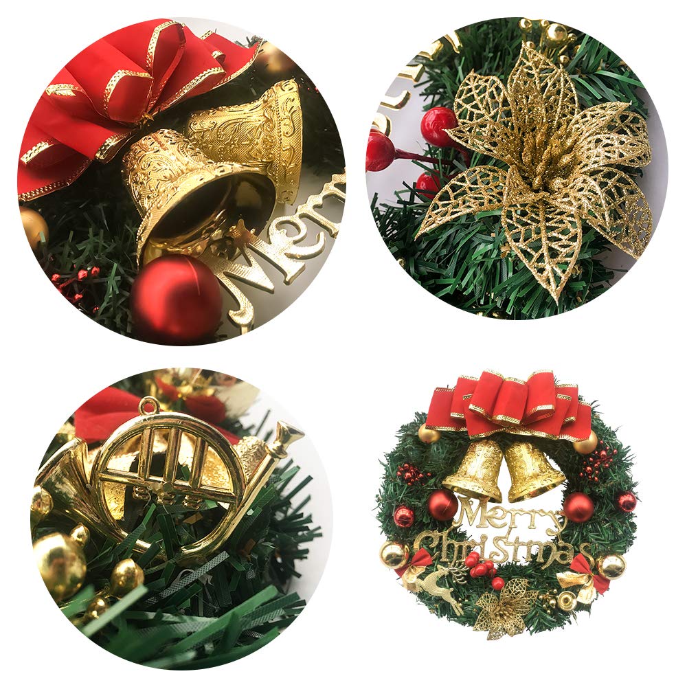 Guirnalda de madera de pino artificial para decoración de fiestas, 30,5 cm