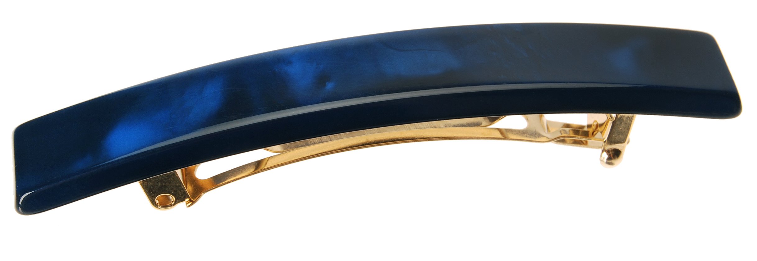 France Luxe Small Luxury Rectangle Barrette, Classic, Handmade French Barrette for Women with Strong Clasp, Hair Clips for Everyday Wear, Women’s Hair