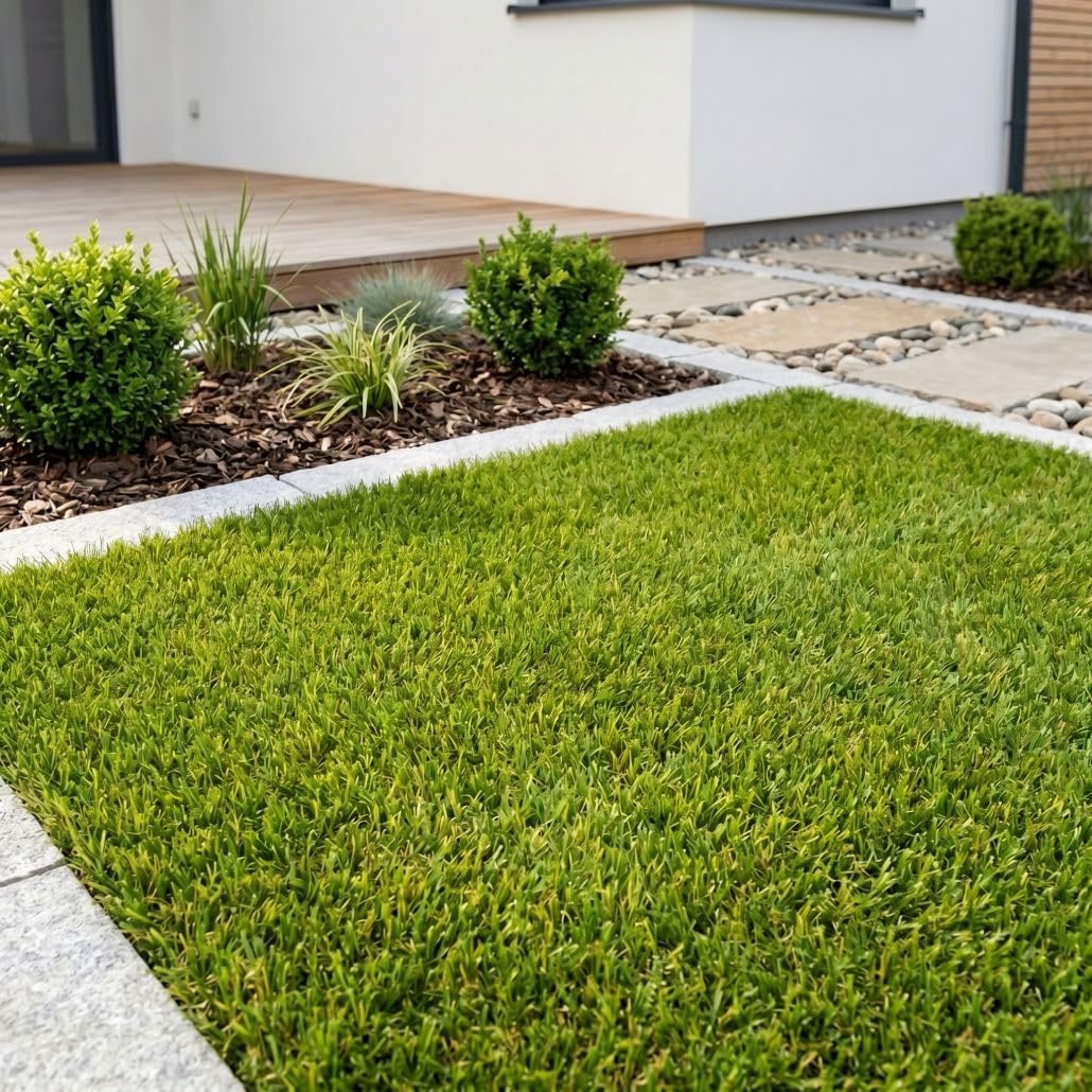 BONERVA Costa Nature Césped Artificial 30 mm 2 x 10 m, Alta Densidad, Rollo para Jardín, Terraza y Balcón Exterior, Aspecto Natural, Bajo Mantenimiento
