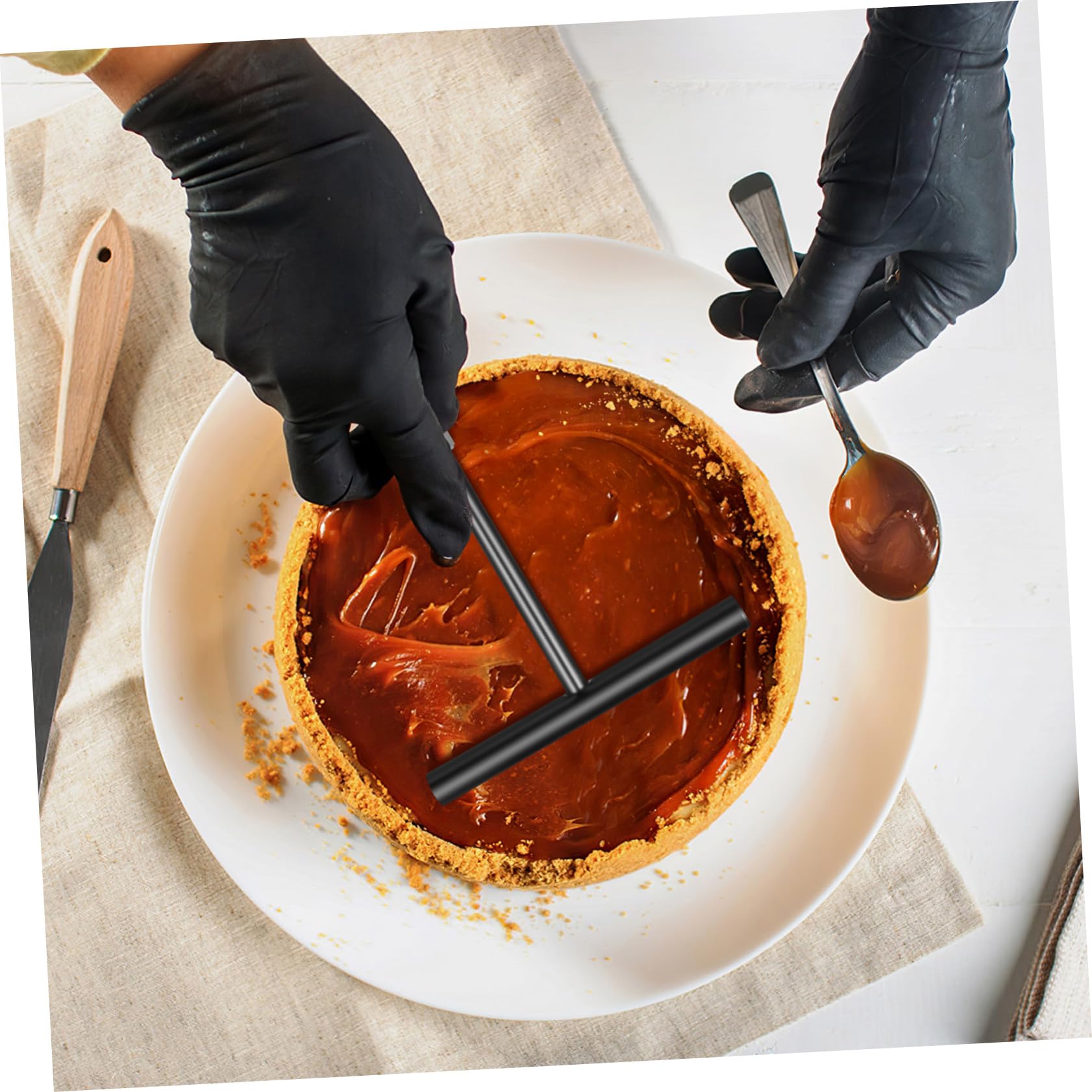 Espátulas de Acero Inoxidable para Crema y Crepes Rascador de Tartas Práctico Utensilios de Cocina para Repostería y Panqueques Set de Diseño Funcional y Fácil Almacenamiento