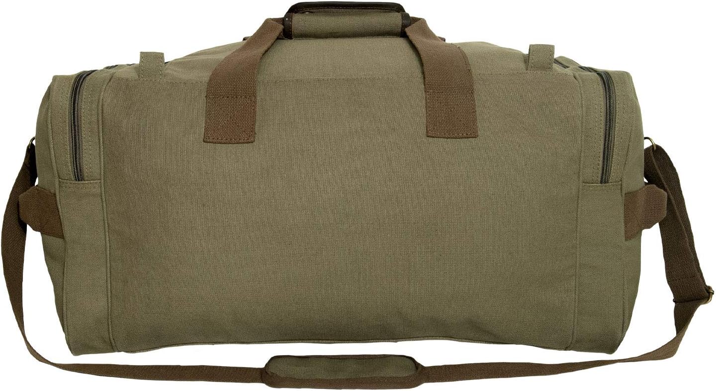 Rothco Long Journey Canvas Travel Bag - 55L Heavy Duty Canvas Bag - Olive Drab