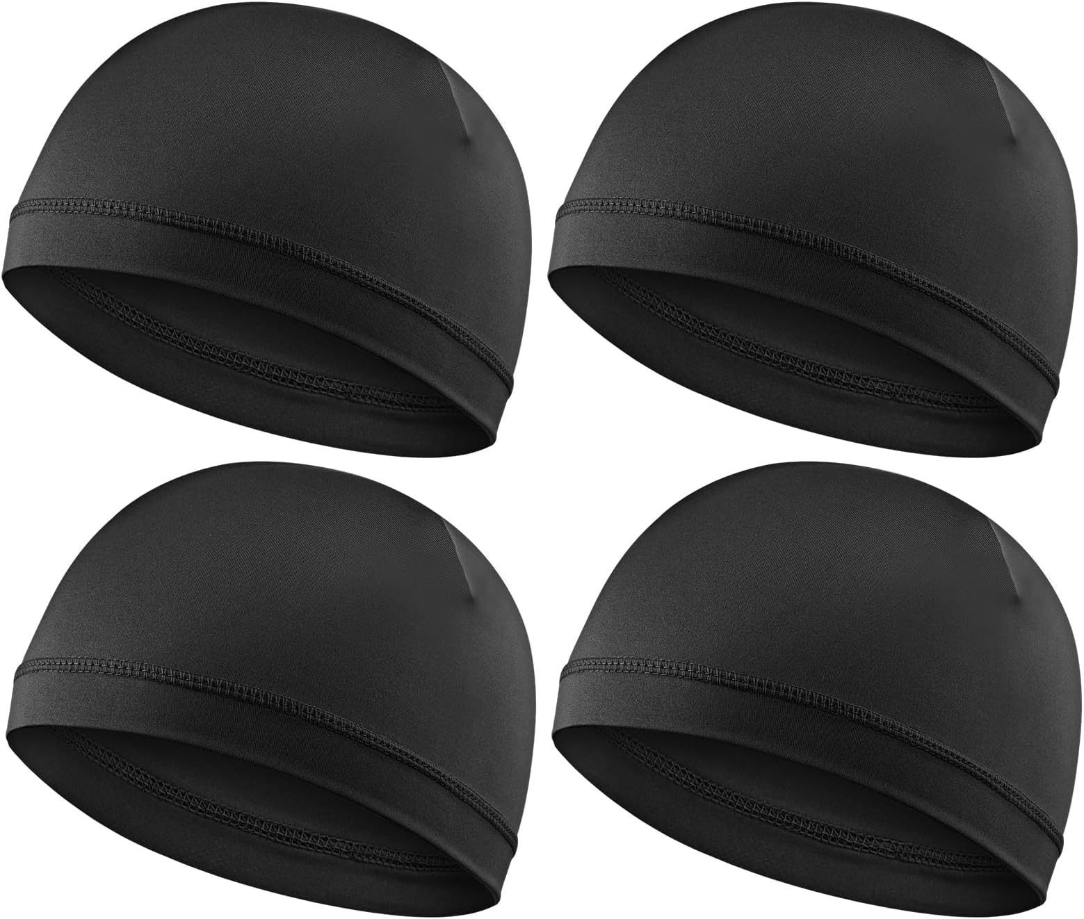 4Pcs Wave Cap for Men Silky Durags Elastic Band Wave Caps for 360 540 720 Waves Soft Breathable Satin Durag Unisex Adults Kids Skullies Beanies Hats Shower Cap