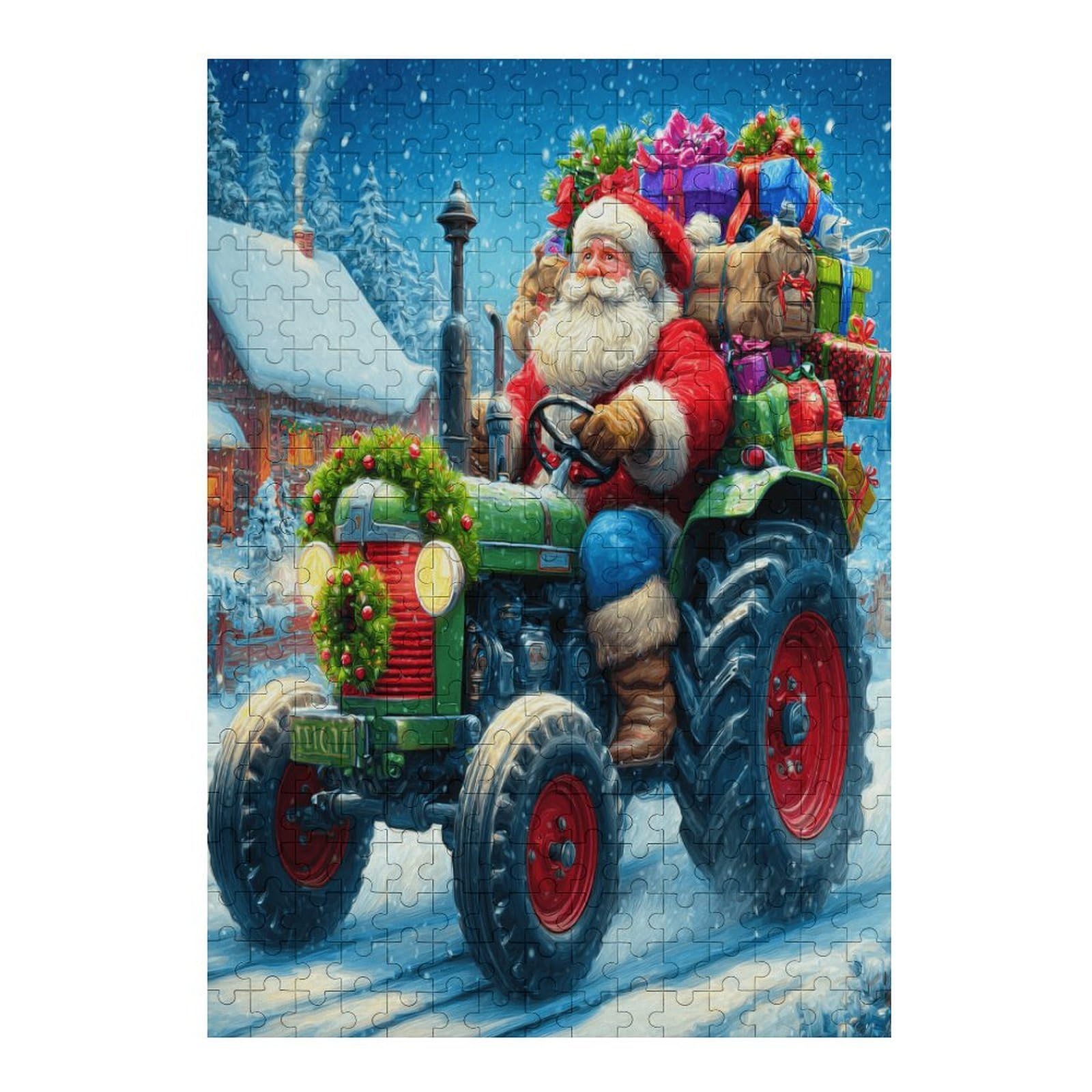 Agriculture Vintage Tractor 300 Piece Jigsaw Puzzle Rural Life For Men Cognitive Development Adults Anxiety Memory Care Mothers Valentines Gift High-grade Rigid Cardboard 300 PCS