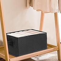 Vista 40 de JAKAGO Fabric Storage Bins set of 4 Rectangle Storage Baskets with Handle Foldable Closet Organizer for Clothes Towel bedding Books Collapsible