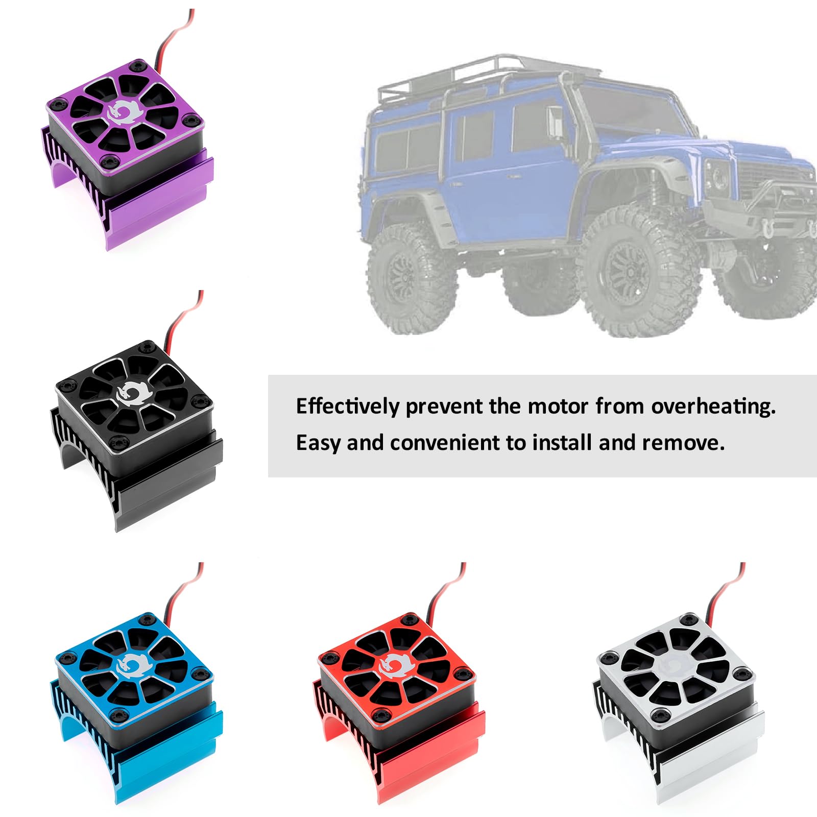 kosingna Remote Control Motor Cooling Fan Remote Control Car 540 550 Motor  Radiator Replacement for Traxxas TRX-4 TRX-6 G63 1/10 Remote Control  Crawler Car (Black) : Amazon.co.uk: Business, Industry & Science