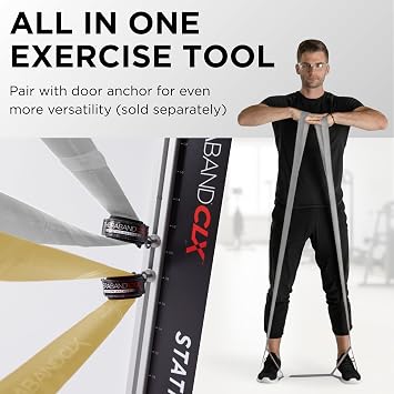 THERABAND CLX Resistance Band with Loops, Fitness Band for Home Exercise and Workouts