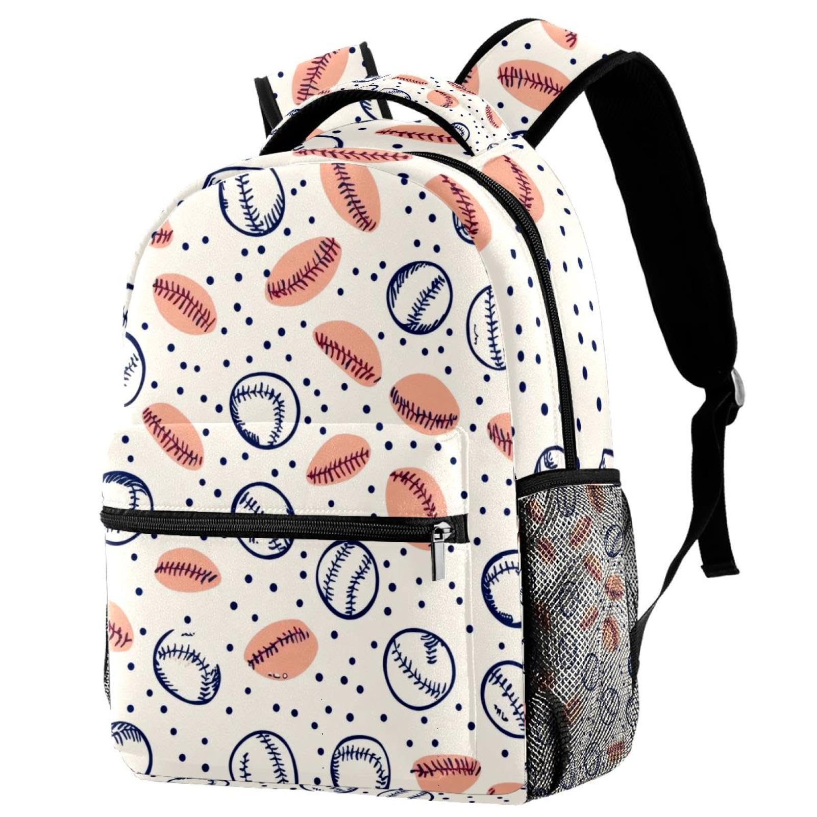 Sac à dos de voyage multicolore baseball taille unique porte-bouteille