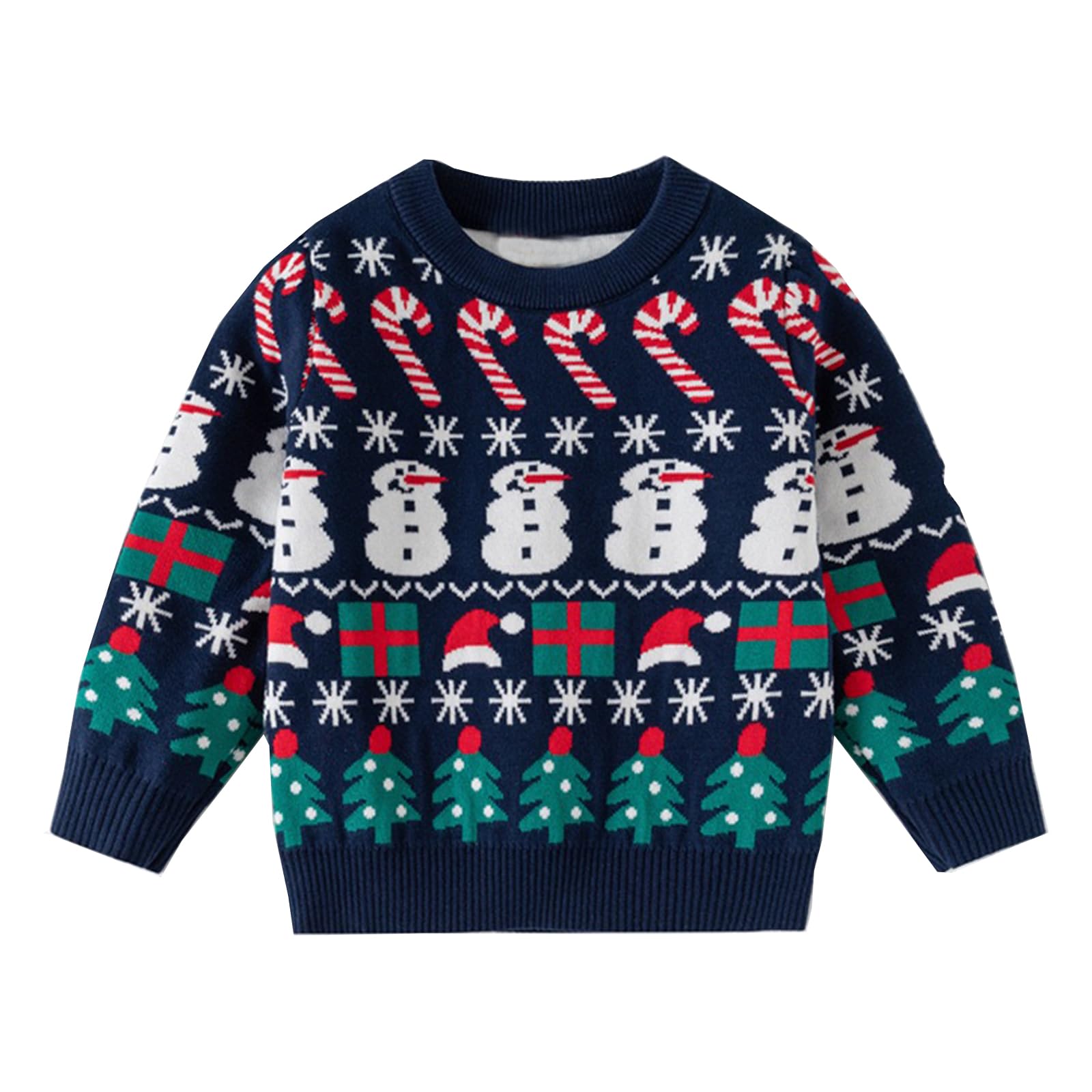 Ugly Christmas Sweater for Girls Funny Xmas Knit Pullover Shirts Kids Child Holiday Jumper Tops Outfit 2-14 Years