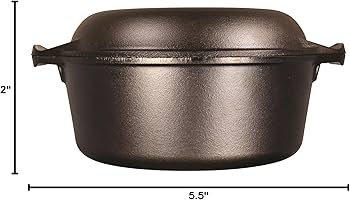 Amazon.com: Lodge Cast Iron Serving Pot Cast Iron Double Dutch