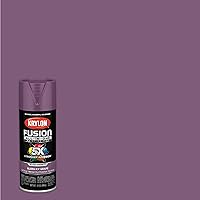 Vista 2 de Krylon K02709007 Fusion - Pintura en aerosol todo en uno para interiores y exteriores, color púrpura uva helada brillante, 12 onzas (paquete de 2)
