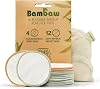 Bambaw Reusable Cotton Rounds for Face, 16 Rounds with 1 Bag for Laundry & Storage, Reusable Cotton Pads for Face, Soft & Exfoliating Eye Makeup Remover Pads