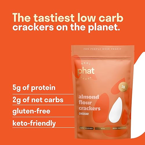 Vista 19 de Real Phat Foods - Galletas de harina de almendras y romero - Galletas keto bajas en carbohidratos y sin gluten - Paquete de 3 (romero)