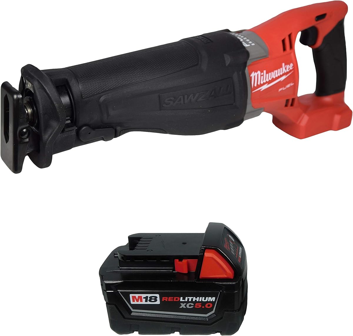 Sierra alternativa Milwaukee 2720-20 de 18 V con batería 48-11-1850 de 5,0 Ah