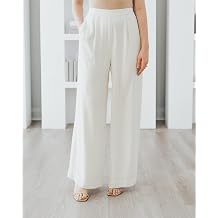 The Drop Womens Ivory Wide Leg Pull-On Pant by @withloveleena