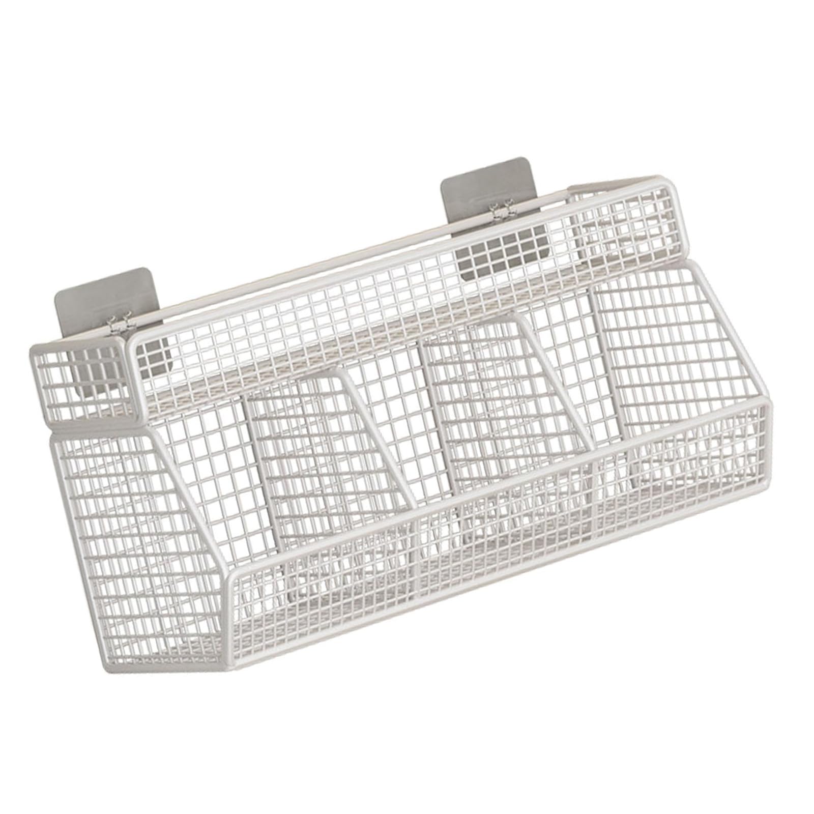 MICFENY Hanging Kitchen Basket Wall Mounted Sturdy Metal Wire Organizers for Living Room Closet 3 Grids Space Saving Designs