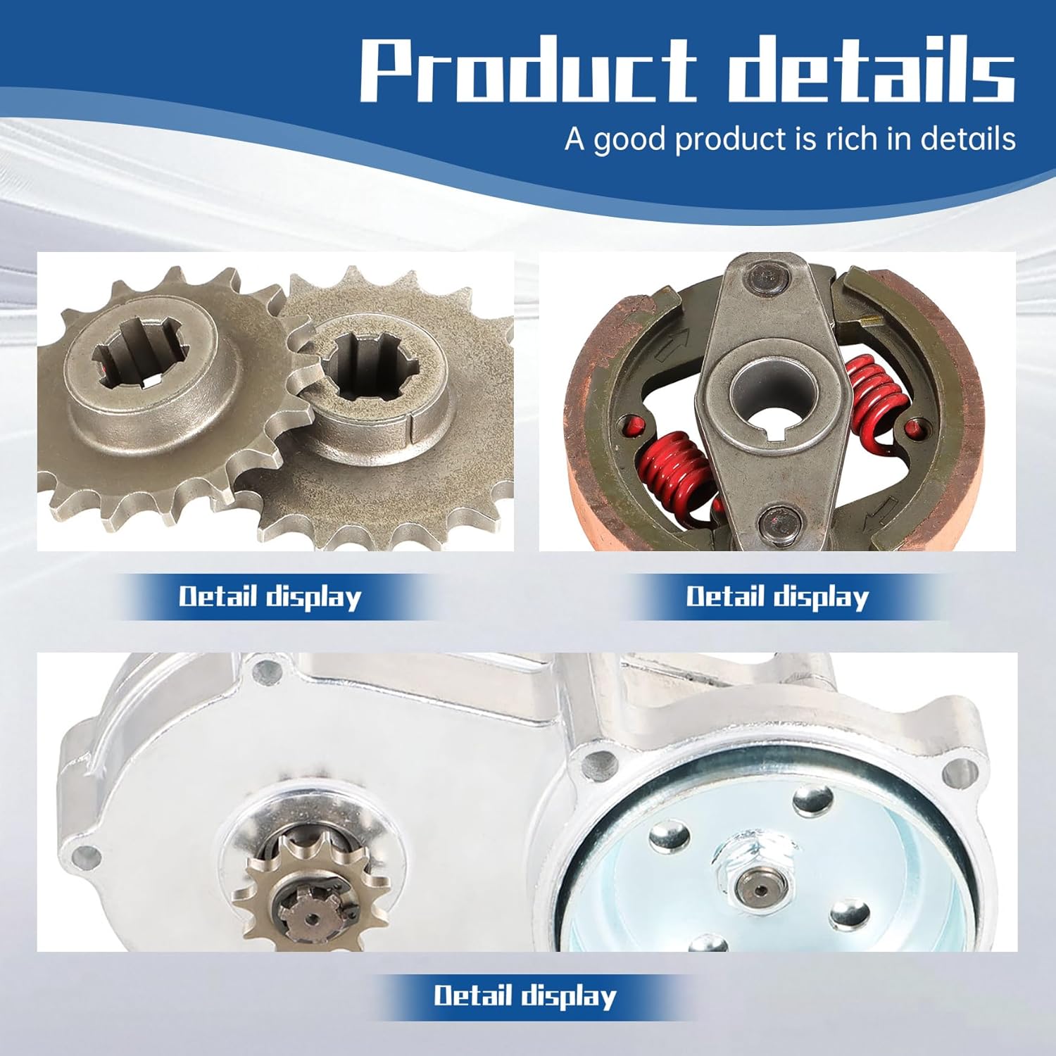 WFLNHB Transmission Gear Reduction Box Clutch Replacement for 47cc 49cc 2-stroke Pocket Mini Bike T8F 11T 13T 14T 17T 20T Teeth