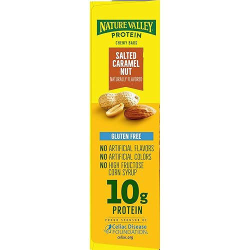 Miniatura 7 de Nature Valley Barras de granola de proteína masticable, nueces de caramelo saladas, 15 barras