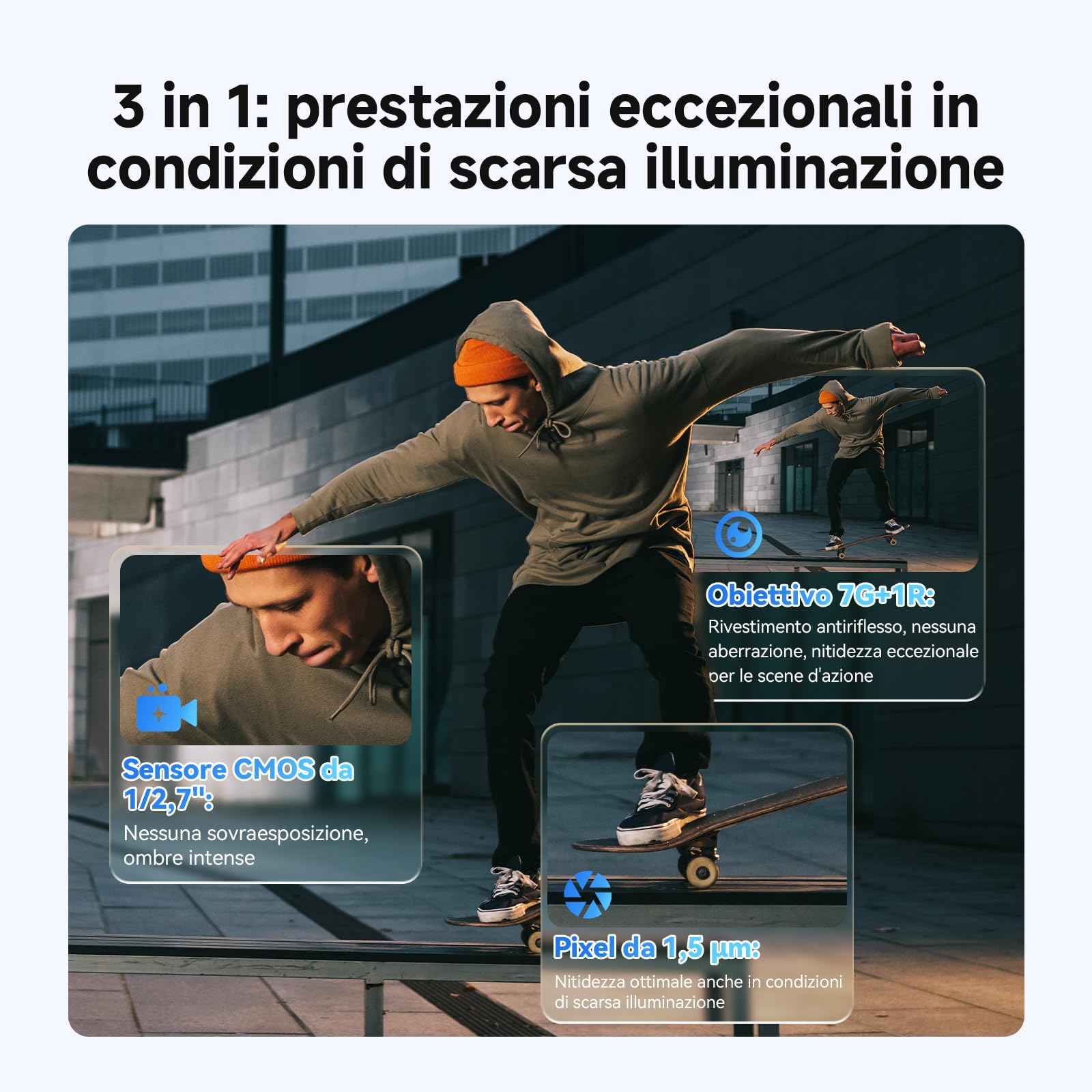 SVBONY SVGo3 4K 60FPS Fotocamera Subacquea con Scheda 128GB | Attacco Magnetico Rapido, 12m Impermeabile Senza Custodia, EIS 2.0, 2x1800mAh Batterie & Accessori