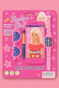 Pmw - Musical Toy Telephone landline with chasma Set for Girls/Musical and Lights Sound Mobile Phone . (Multicolor)