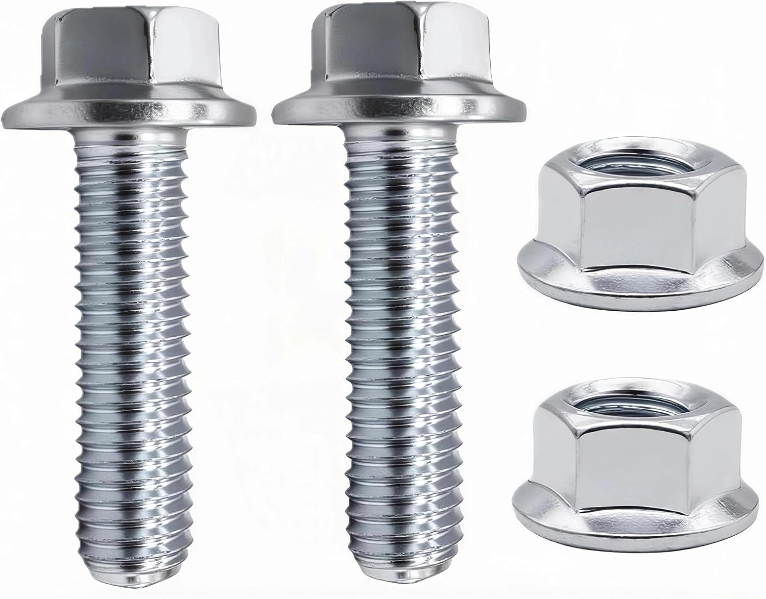 (2-Pack) 03423 M10x1.5-35mm Exhaust Manifold Bolt Kit, Replacement Heavy-Duty Steel Hardware Set for Securing Exhaust Components