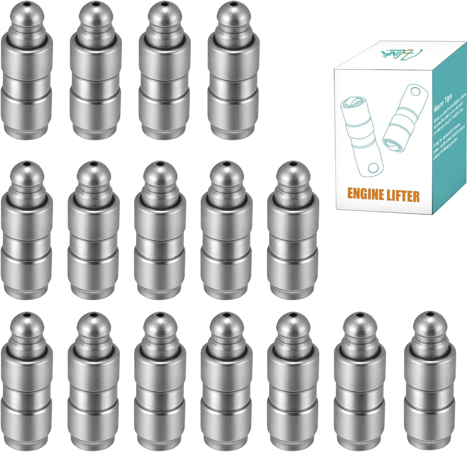 16pcs LIF343 LFK16343 Hydraulic Valve Lifter (1.4L L4) Compatible with Buick Encore 2013-2021,Cadillac ELR 2014-2016,Chevy Cruze 2011-2015,Sonic 2012-2020,Trax 2015-2021,Volt 2011-2015