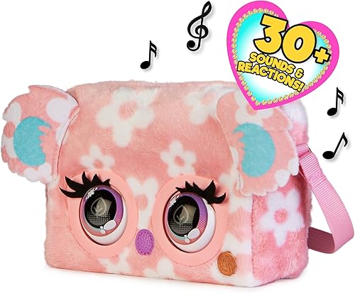 Miniatura 5 de Purse Pets, Print Perfect Bamboo Boo Koala, juguete interactivo para mascotas y bolso cruzado para niños, más de 30 sonidos y reacciones, bolso de