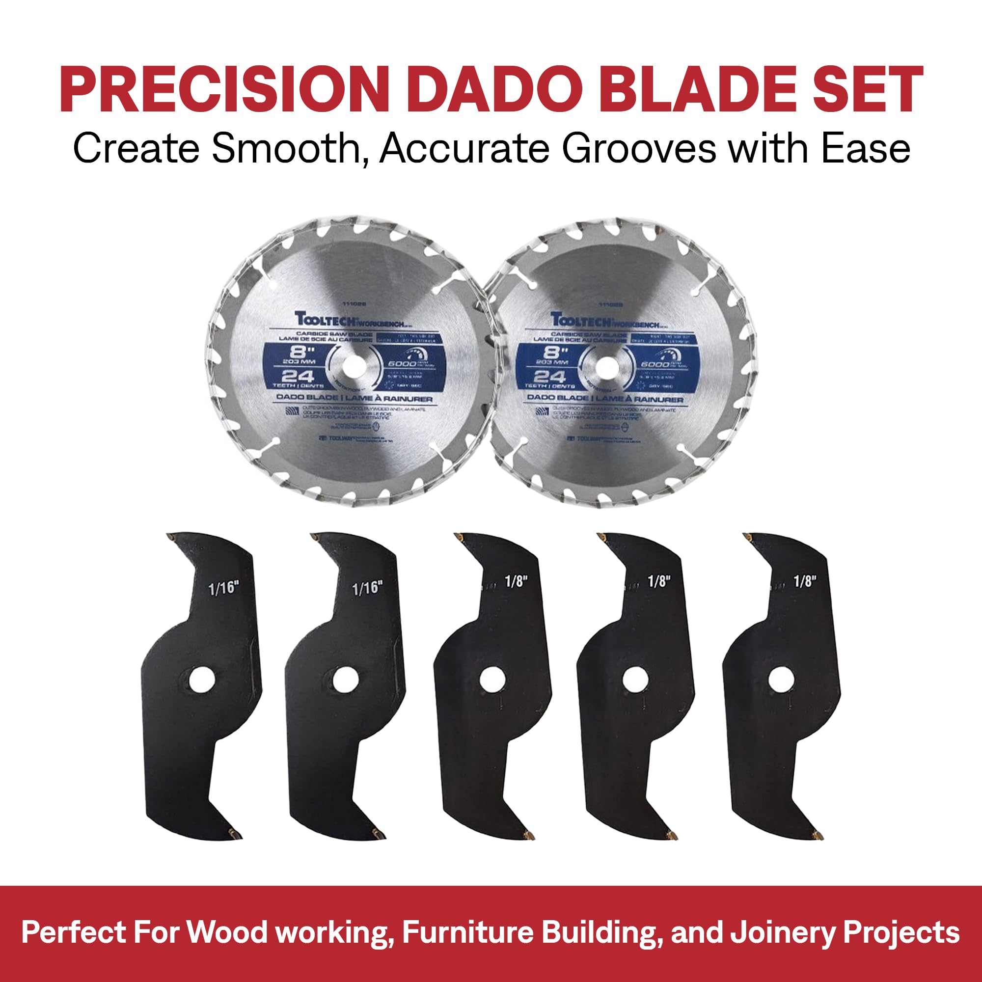 Amazon.co.jp: Toolway 111028 ダドブレードセット 8インチ 200mm 24歯