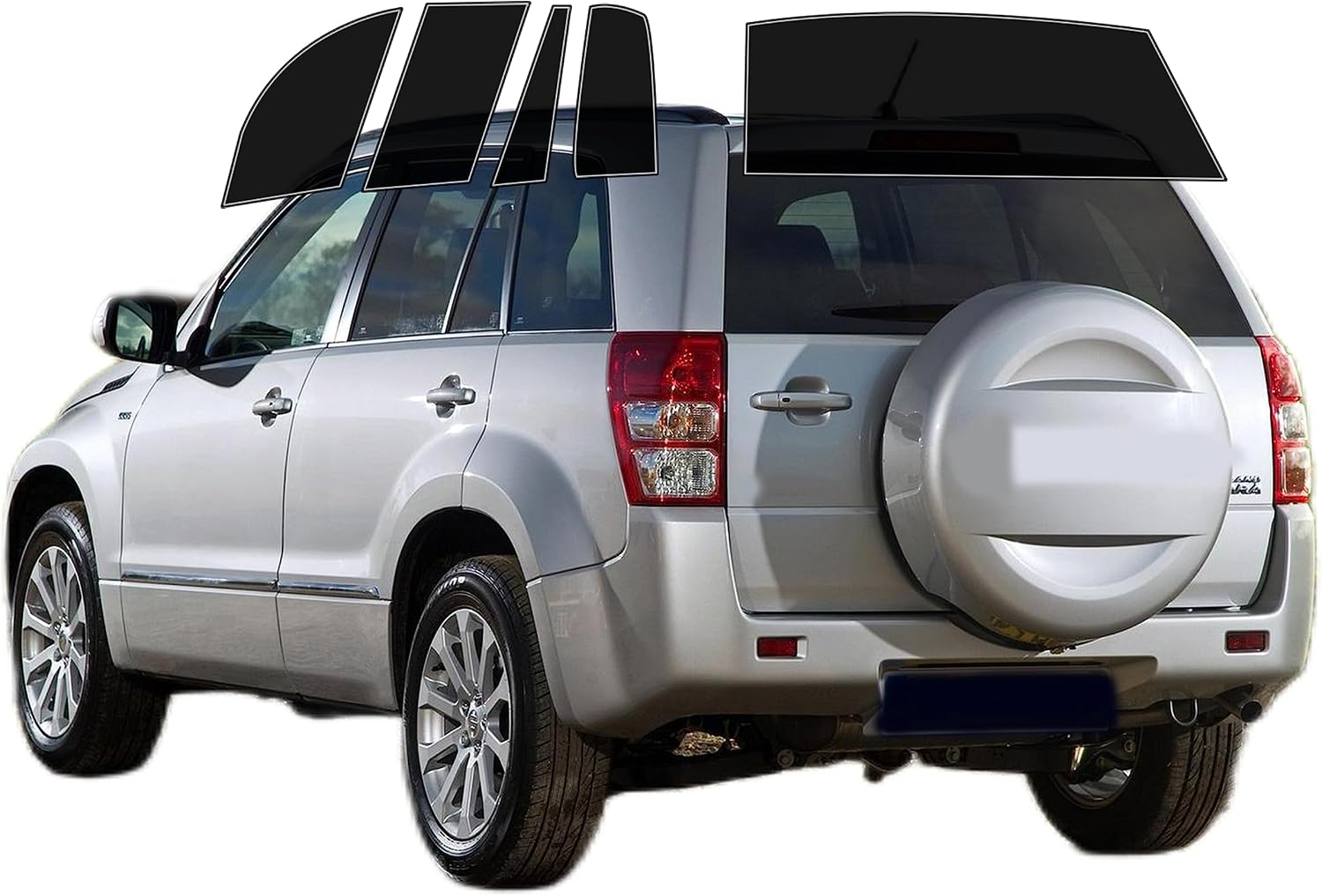 Precut Window Tint Film for Suzuki Grand Vitara 2006-2013 All Side+Rear Windshield 10% VLT 2Ply Anti-Shatter, UV Block, Privacy Protection, Easy Install, No Trimming Needed,Heat & Glare Reduction