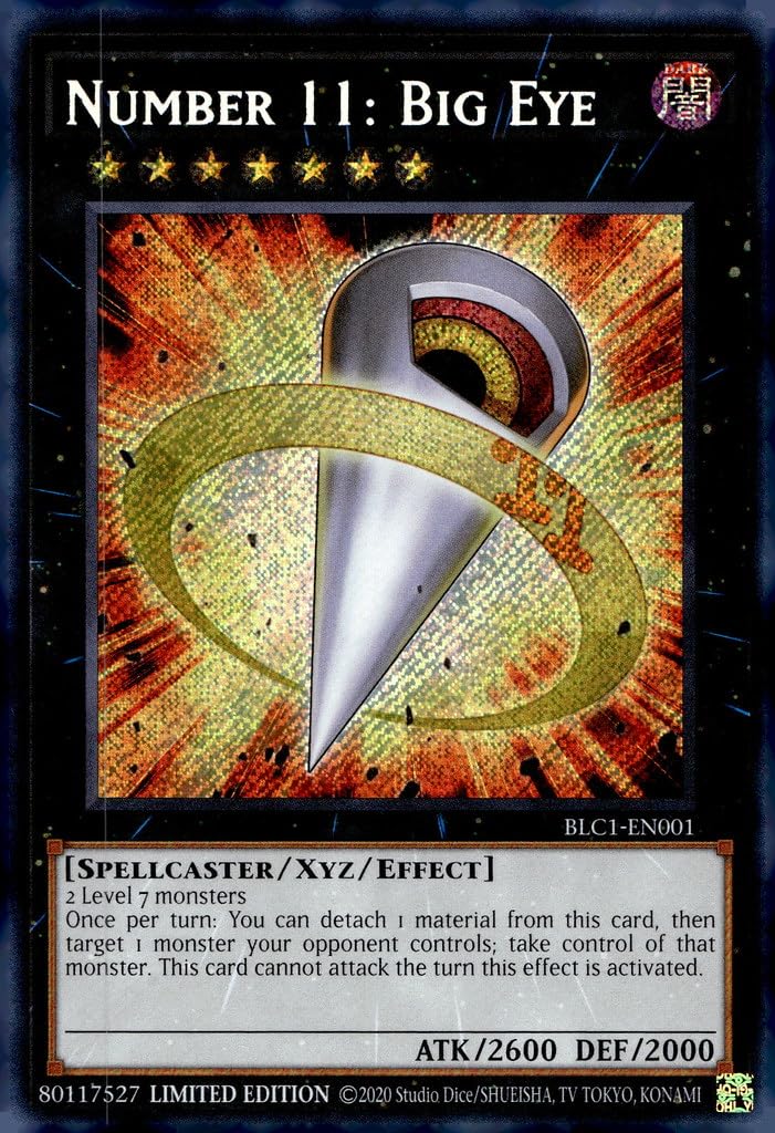 Amazon.com: YU-GI-OH! Number 11: Big Eye - BLC1-EN001 - Secret Rare