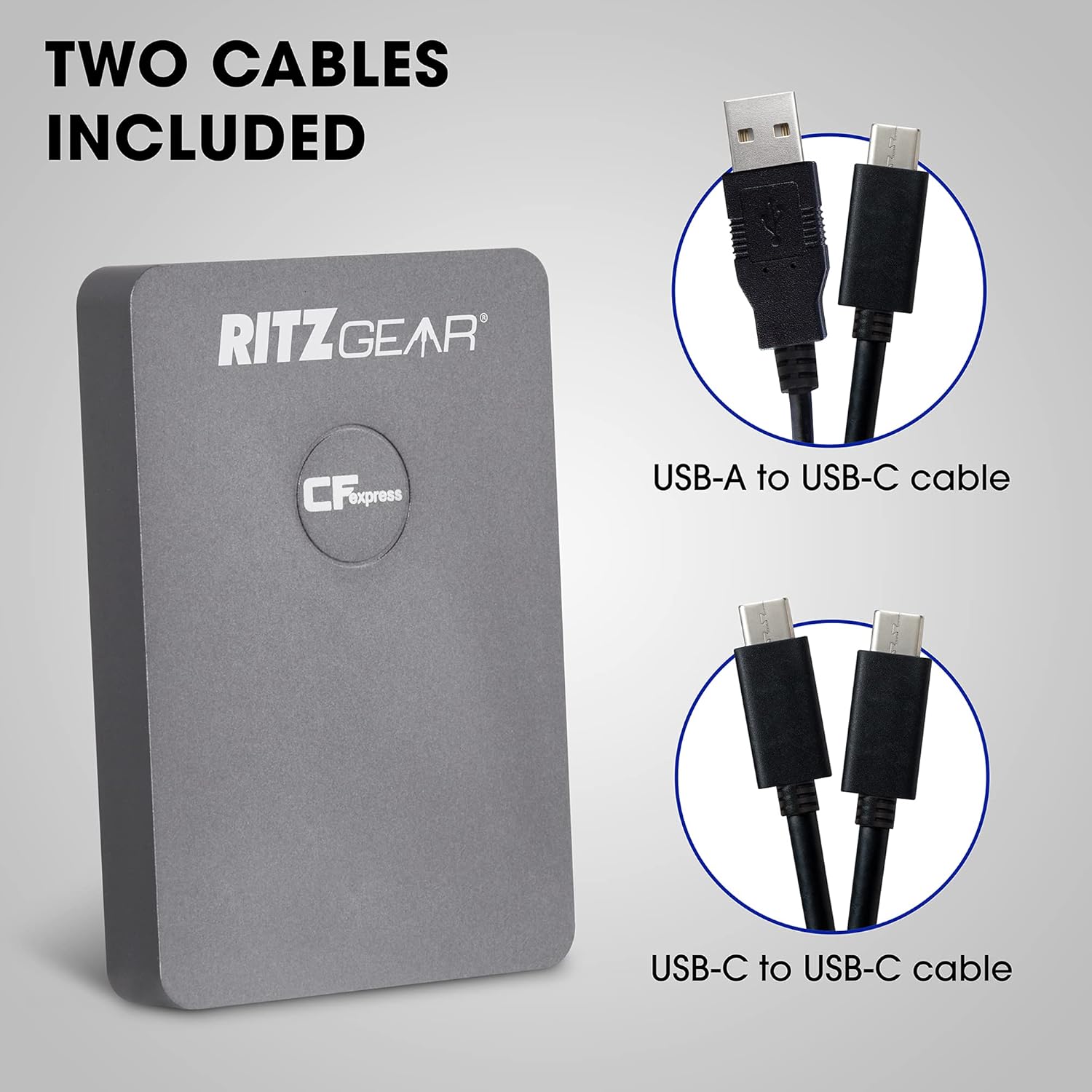 Ritz Gear CFExpress Type B 256GB Card (1700/1100 R/W), Pairs with Compatible Canon & Panasonic DSLR Cameras. Includes CFexpress Type B Card Reader. (Not Recommended for Nikon Cameras)