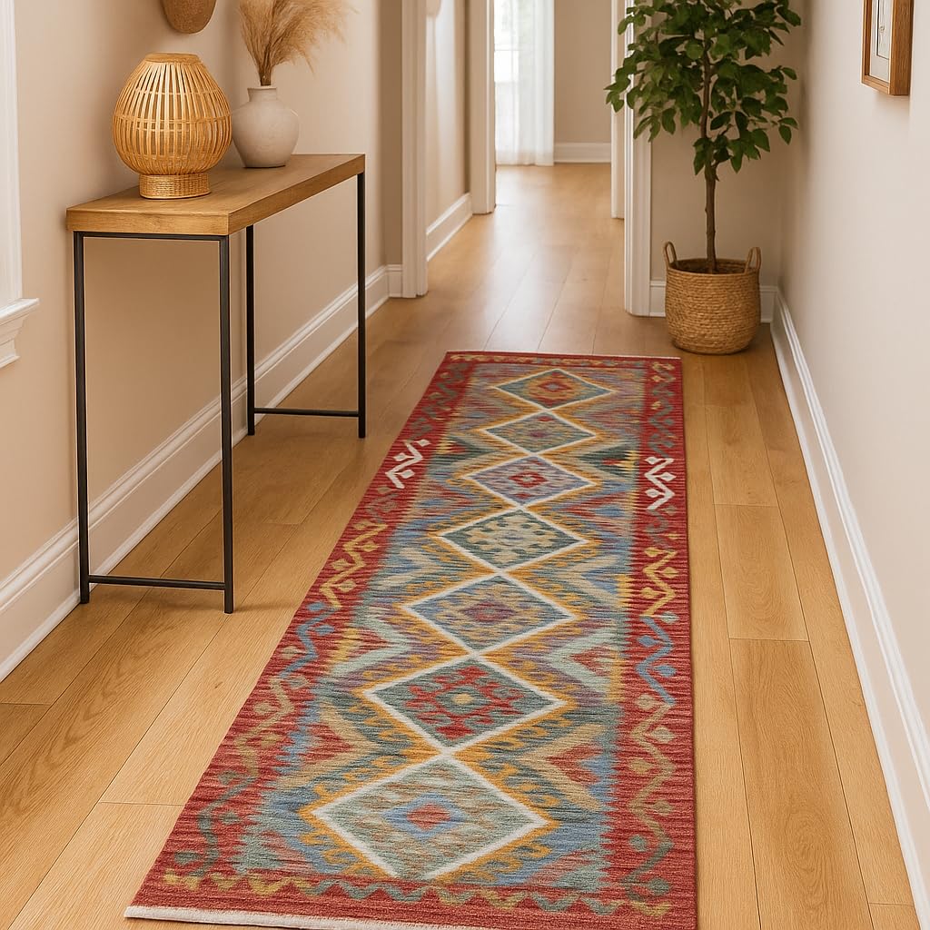 Tapis Kilim Herat tissé main en laine pour chambre et salon