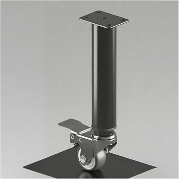 Mobile Metal Table Legs Equipped with Wheels Height-Adjustable Powder-Coated Finish Water Proof and Rustproof 300kg Load Ability Easy Assembly 4-Piece Set